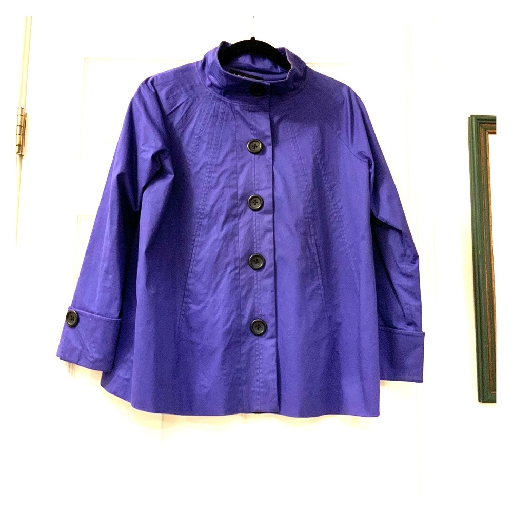 J Peterman Periwinkle Swing Jacket Small